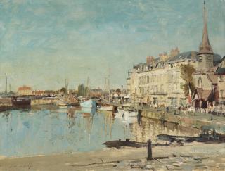 Edward Seago, R.W.S., R.B.A. - The basin, Honfleur