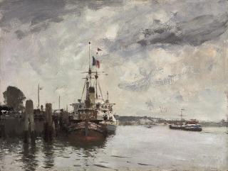 Edward Seago, R.W.S., R.B.A. - The Tug; Tancarville