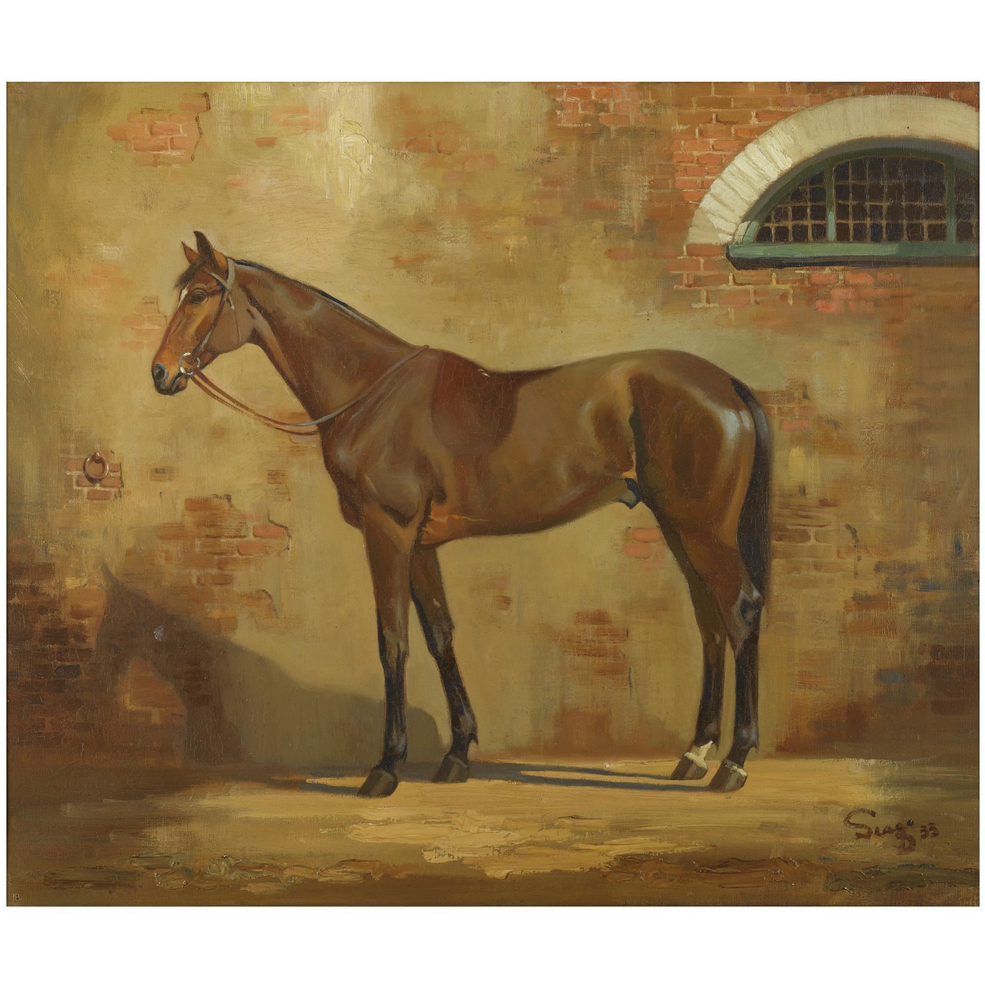 Edward Seago, R.W.S. - A Hunter Outside A Stable