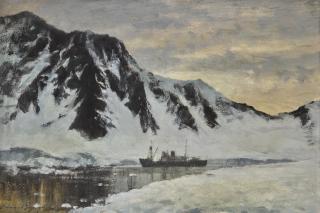 Edward Seago, R.W.S. - British the John Biscoe At Base \'O\'