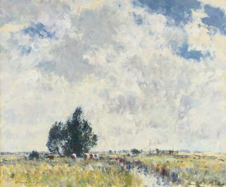Edward Seago, R.W.S. - Cattle On Thune Marsh