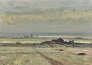 Edward Seago, R.W.S. - Marshland Landscape, Norfolk