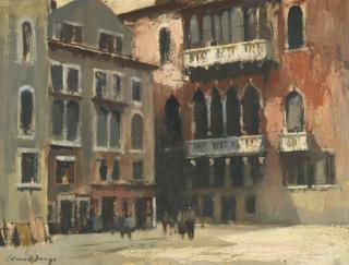 Edward Seago, R.W.S. - The Corner Shop, Venice