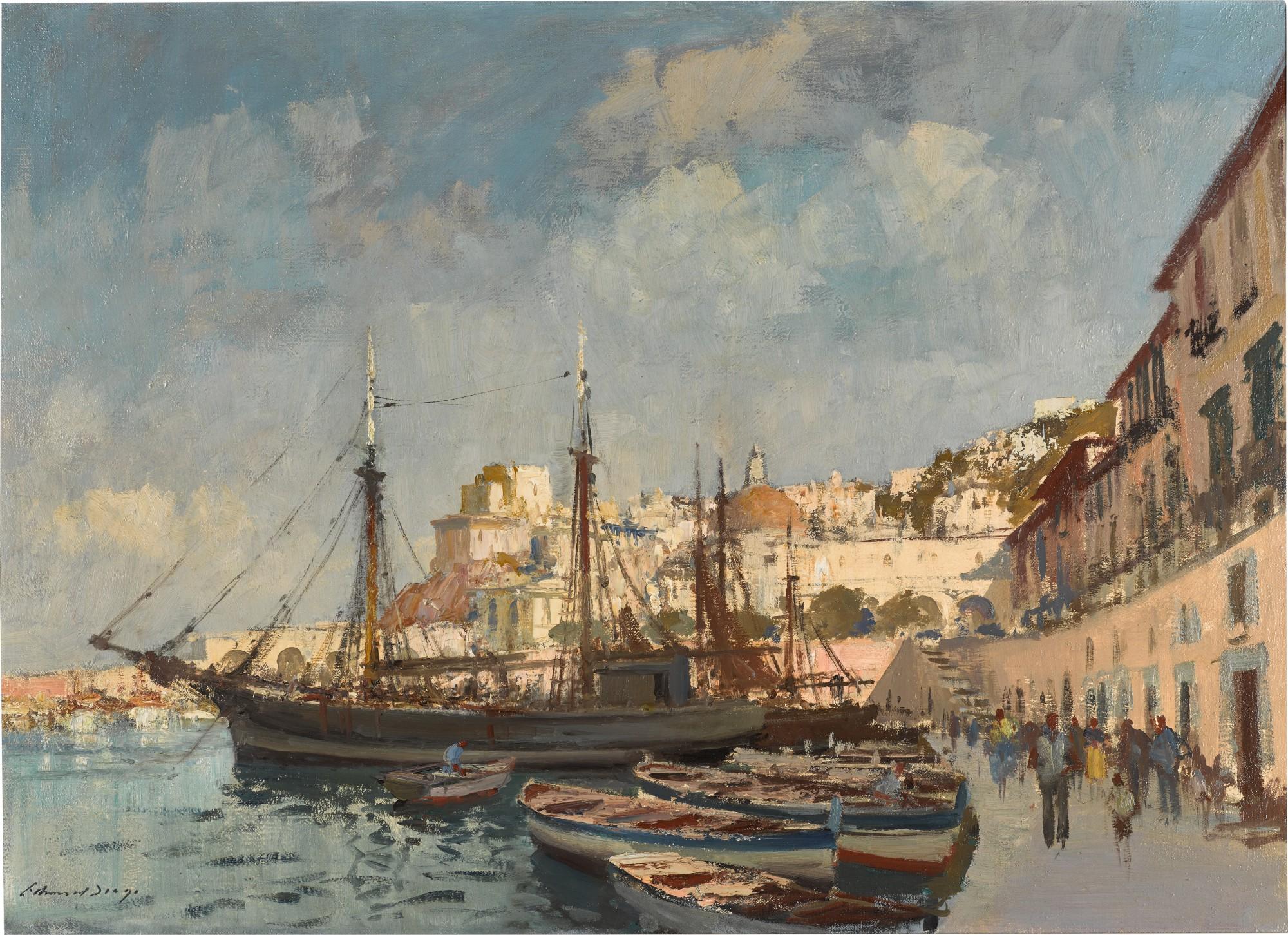 Edward Seago, R.W.S. - The Port of Ponza