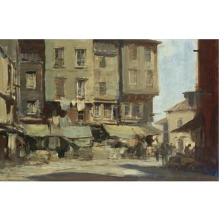 Edward Seago, R.W.S. - Wooden Houses, Istanbul