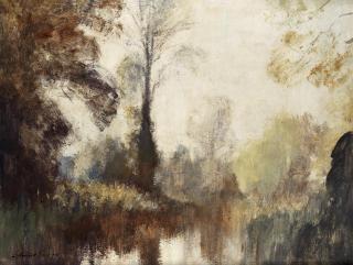 Edward Seago, RWS, RBA - A Suffolk Stream