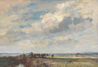Edward Seago, RWS, RBA - Cattle on Thurne Marshes, Norfolk