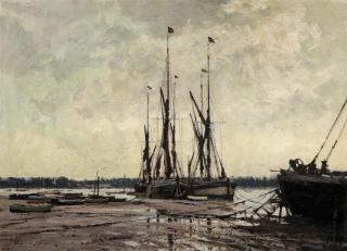 Edward Seago, RWS, RBA - Low Tide on The Orwell