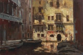 Edward Seago, RWS, RBA - Old houses, Venice