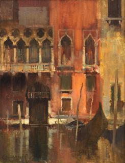 Edward Seago, RWS, RBA - Pink Palazzo, Venice