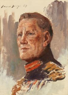 Edward Seago, RWS, RBA - Portrait Of Field-Marshal Sir Claude Auchinleck