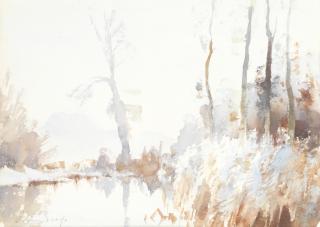 Edward Seago, RWS, RBA - \'Rime Frost, Norfolk\'