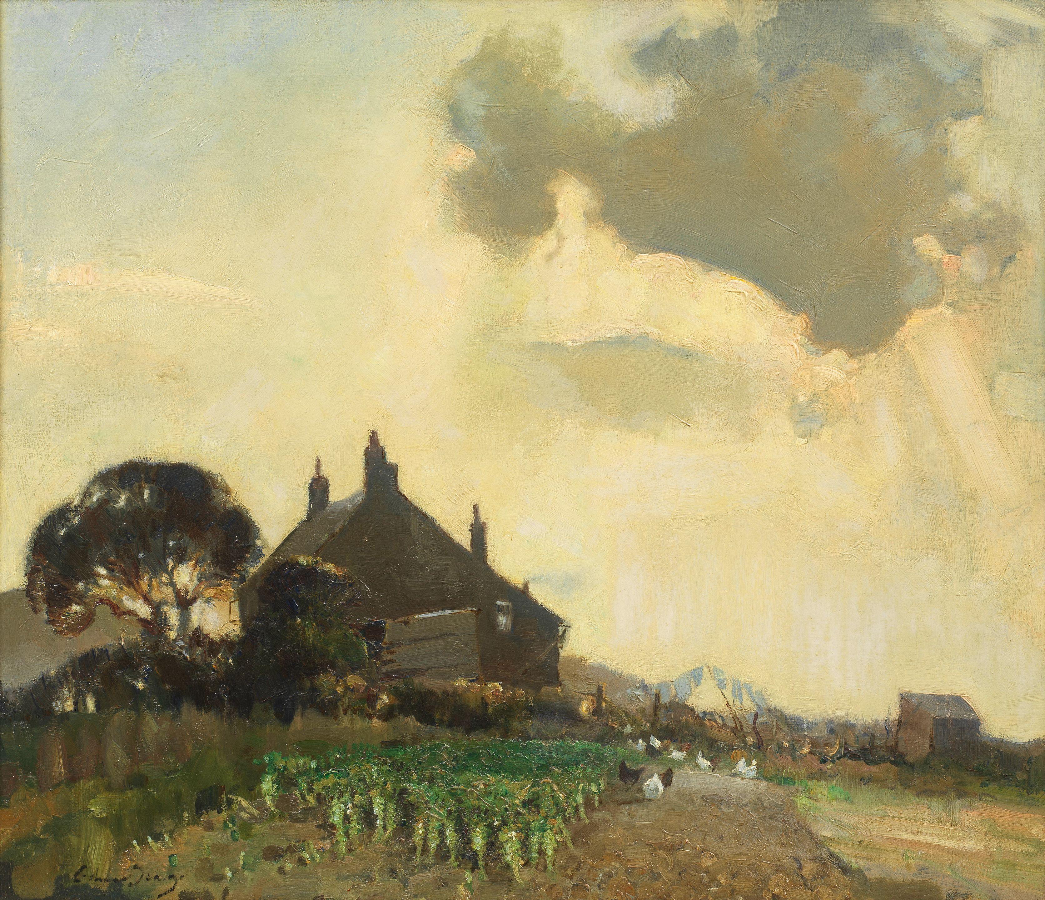 Edward Seago, RWS, RBA - The farmhouse garden