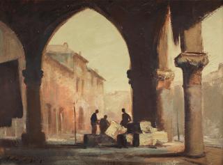Edward Seago, RWS, RBA - The Fish Market, Venice