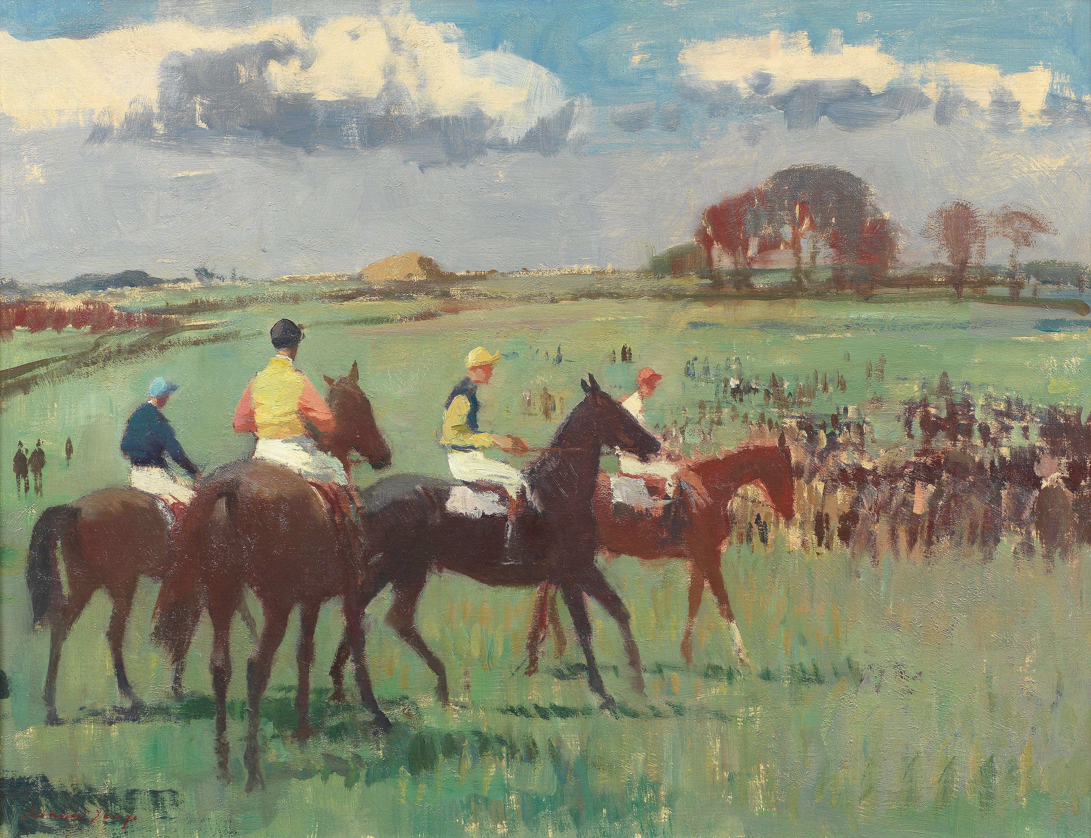 Edward Seago, RWS, RBA - The Norfolk Point-to-Point
