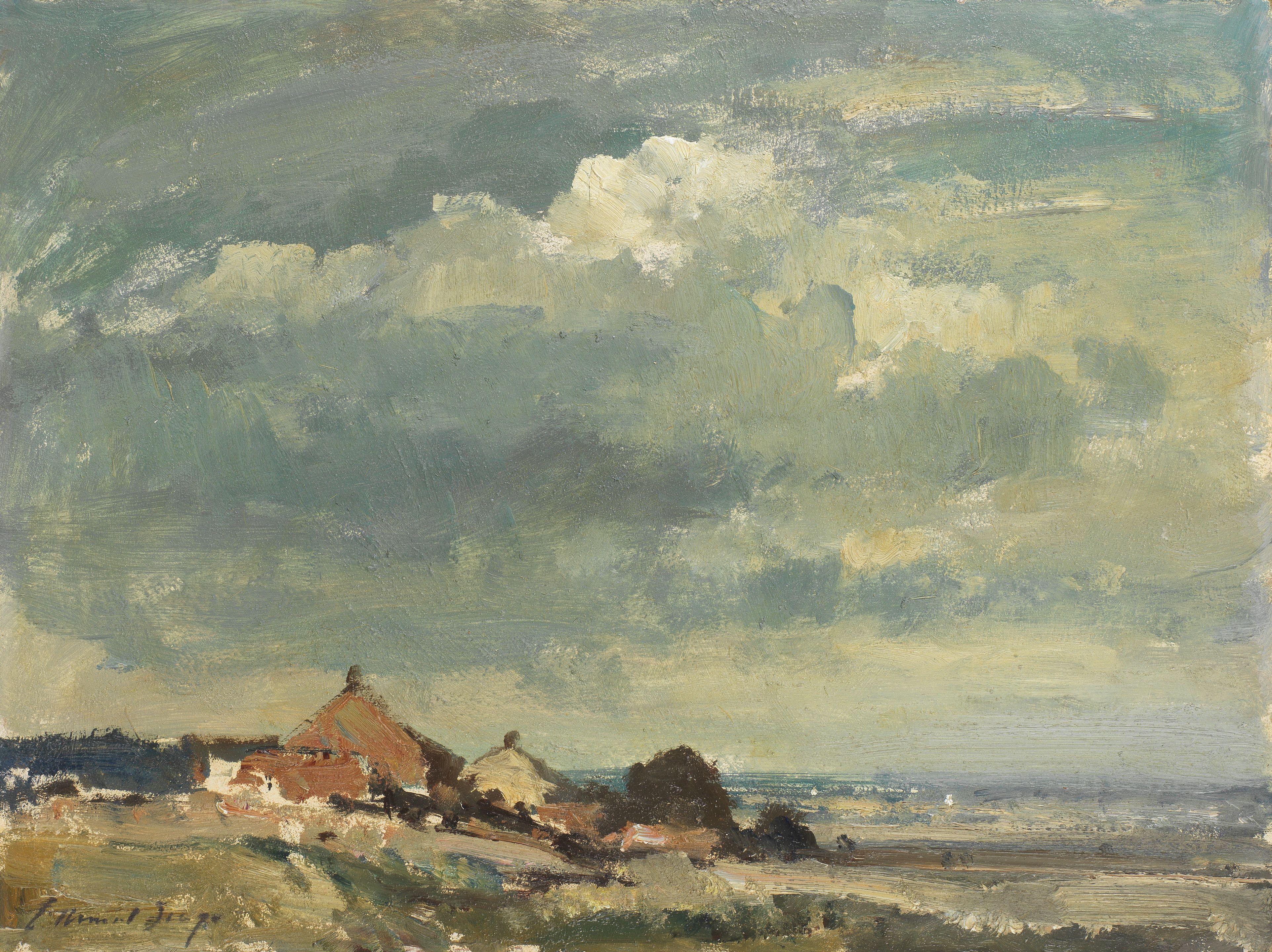 Edward Seago, RWS, RBA - The two cottages