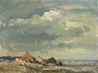 Edward Seago, RWS, RBA - The two cottages
