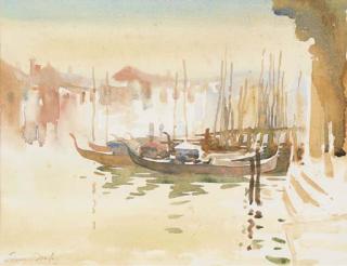 Edward Seago - Early morning on the Grand Canal, Venice