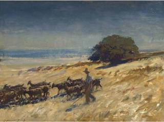 Edward Seago - Goatherder And His Herd
