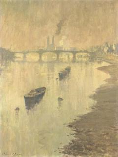 Edward Seago - Hammersmith Bridge From Chelsea