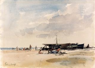 Edward Seago - Summer afternoon, Palling Beach, Norfolk