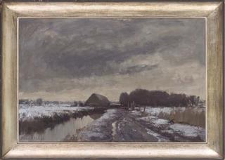 Edward Seago - The Marsh Track; Winter - Norfolk