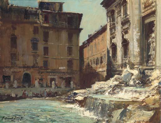 Edward Seago - The Trevi Fountain, Rome