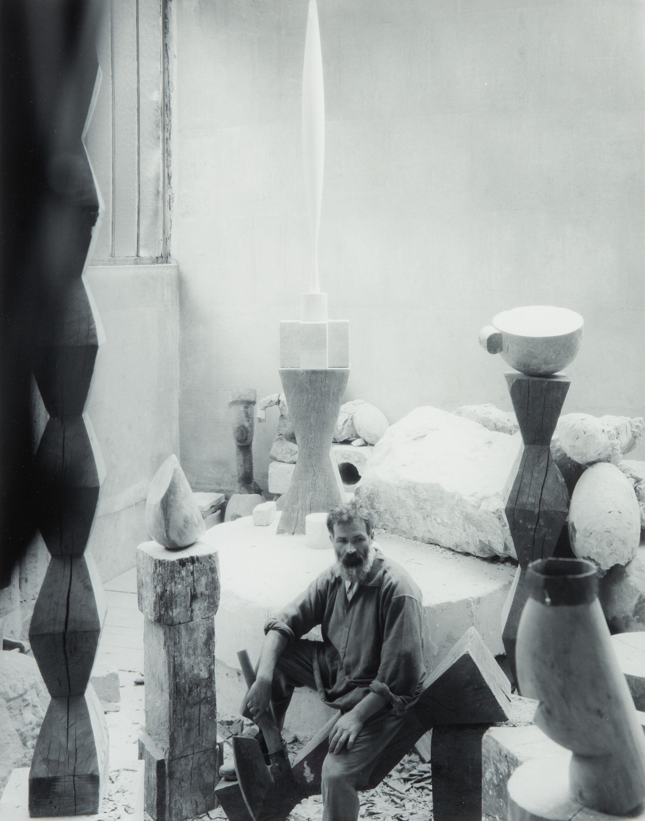 Edward Steichen - Brancusi in His Studio, Paris