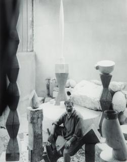 Edward Steichen - Brancusi in His Studio, Paris