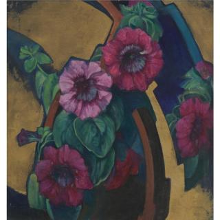 Edward Steichen - Flowers on a Gold Background