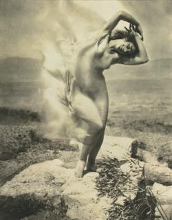 Edward Steichen - \'Wind Fire, Therese Duncan On The Acropolis, Athens\'