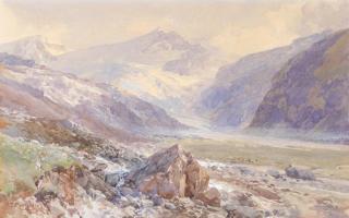 Edward Theodore Compton - Blick auf den Mooserboden gegen das Kapruner Törl