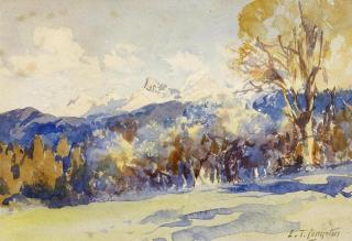 Edward Theodore Compton - Blick ins Hochgebirge (Ammergebirge?)