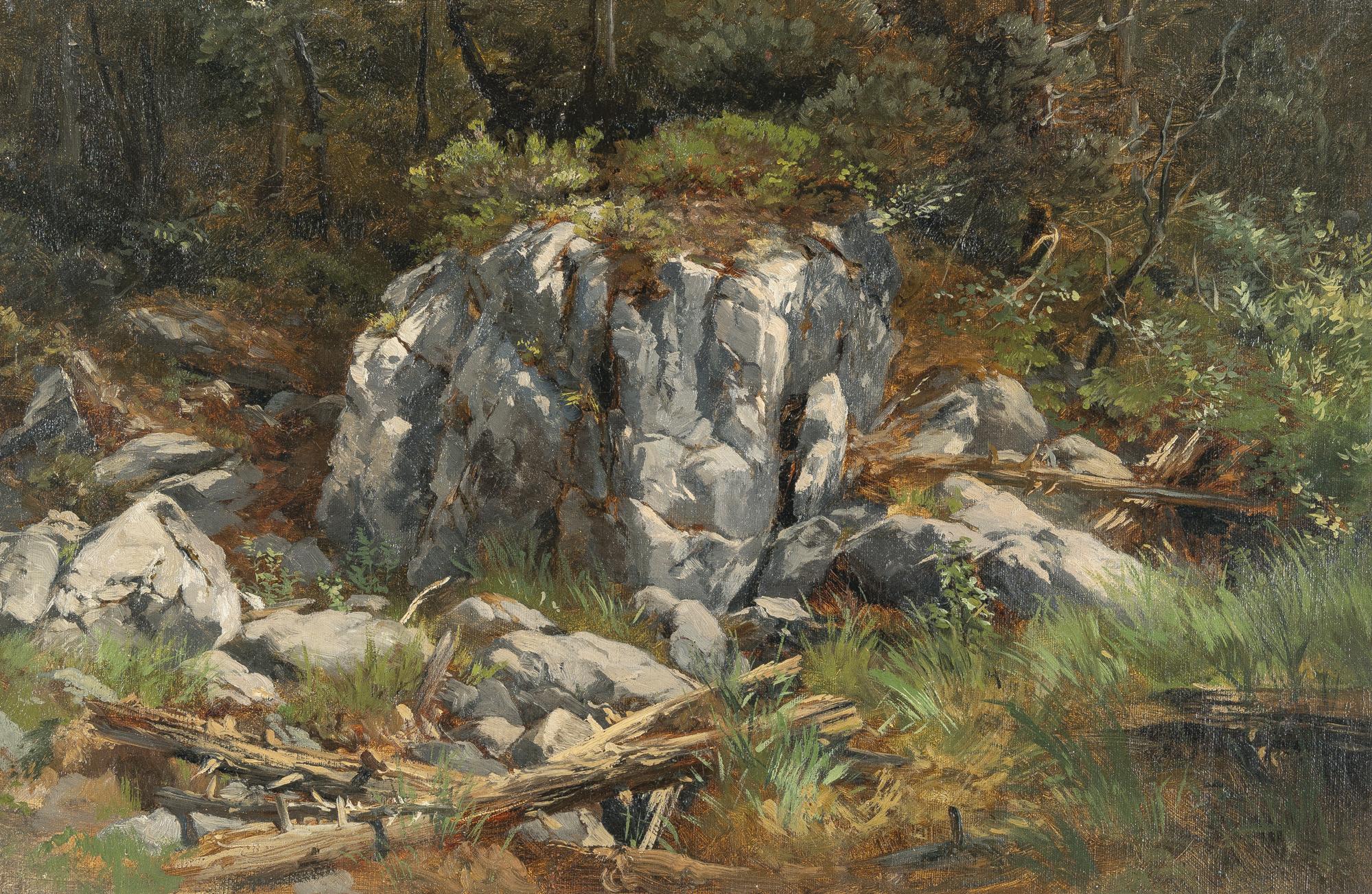 Edward Theodore Compton - Felsen im Unterholz
