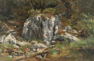 Edward Theodore Compton - Felsen im Unterholz