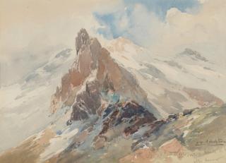 Edward Theodore Compton - Monte Vive and Dente di Vive after snow