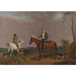 Edward Troye - American Colonel Virgil Gardner And His Huntsman