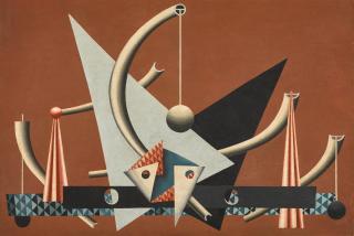 Edward Wadsworth, A.R.A. - Design for Mural Painting for a Bar in a Seaside Pavilion, Based on Four Colours Stipulated by the Architect