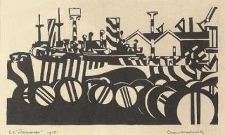 Edward Wadsworth - S.S. Jerseymoor (C. 130; G. W/D33)