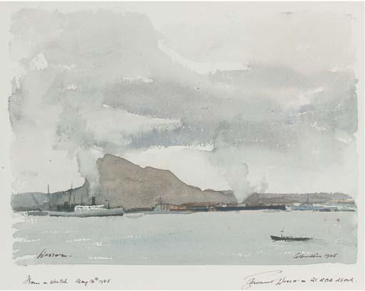 Edward Wesson - Gibralter, 1945; and Ships at sea