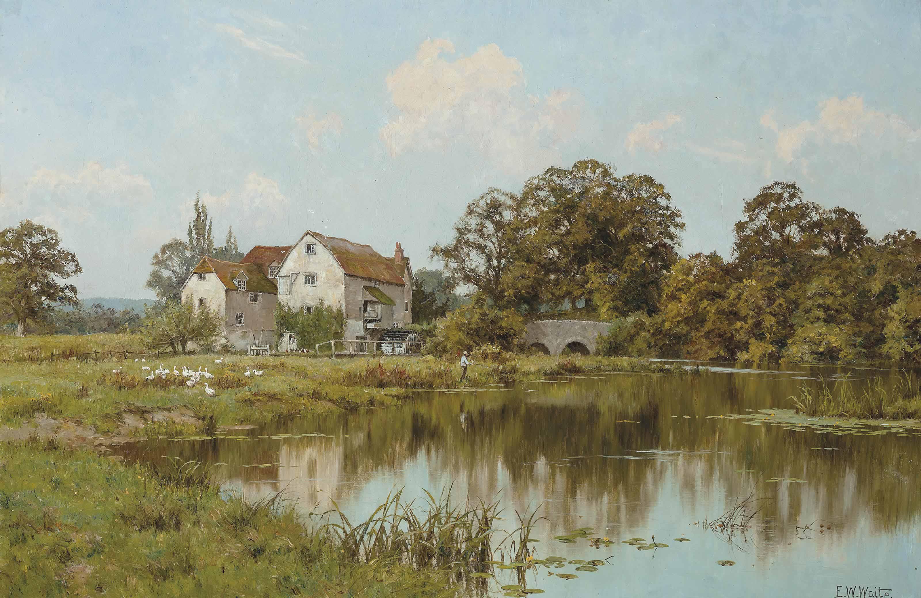 Edward Wilkins Waite, R.B.A. - The old watermill