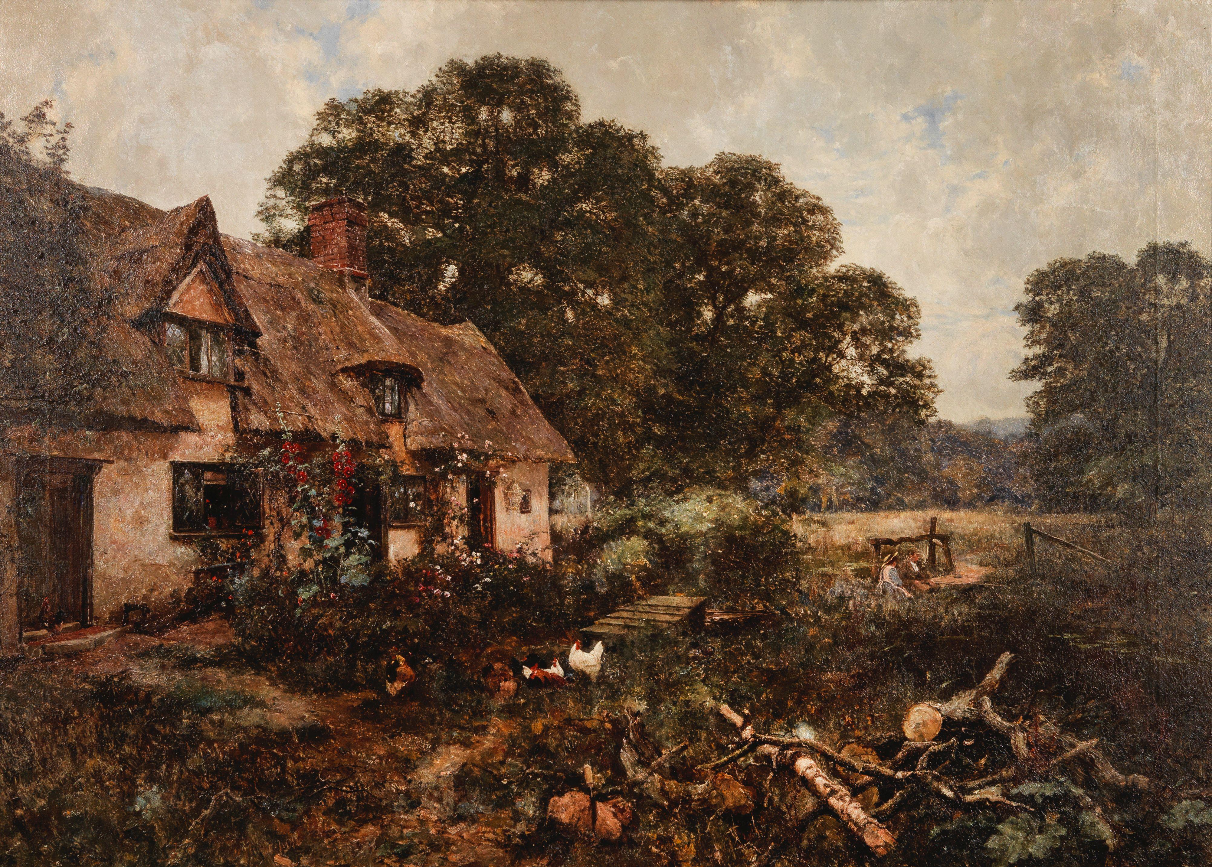 Edward Wilkins Waite, RBA - Fishing By The Cottage