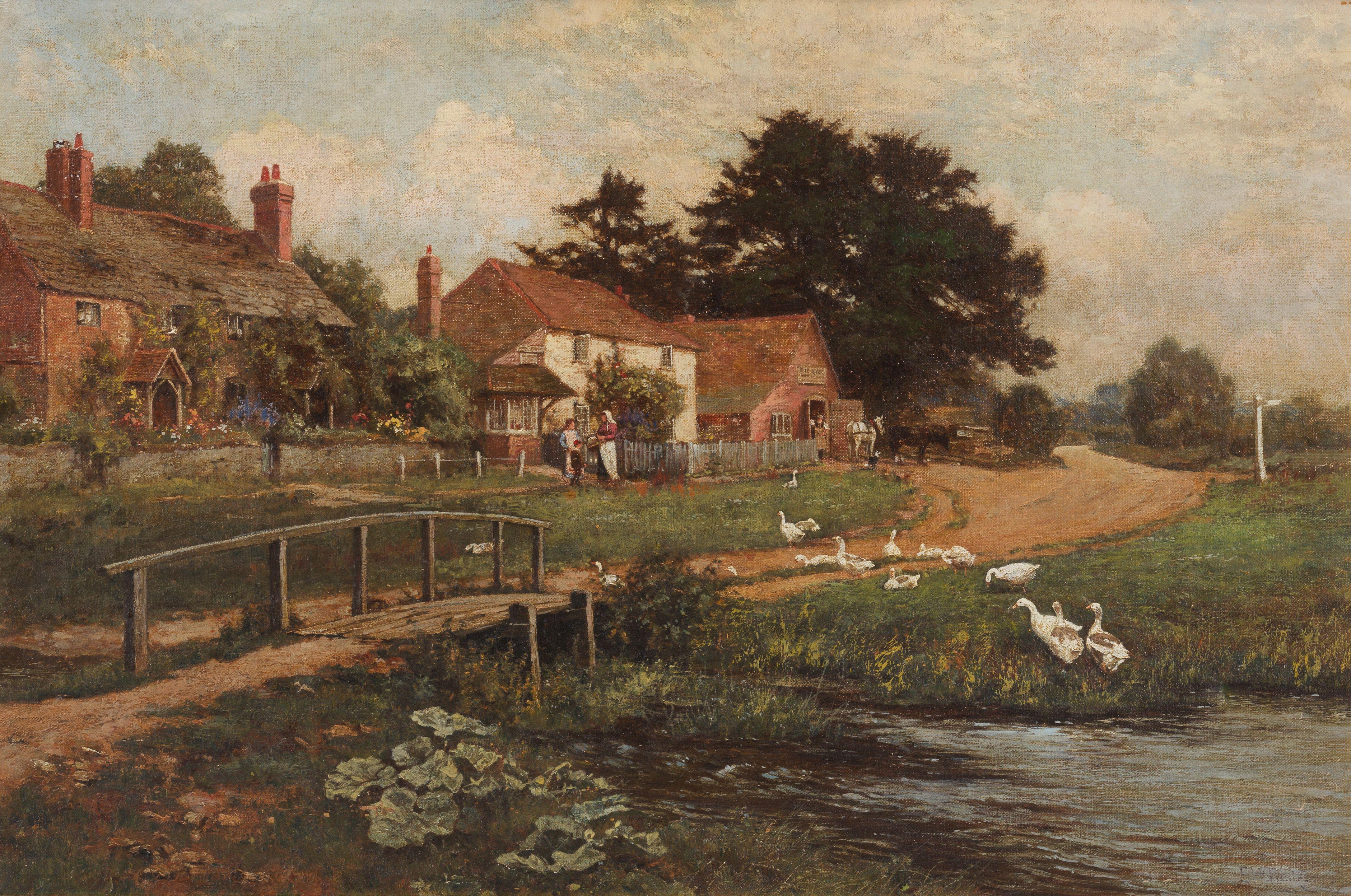 Edward Wilkins Waite, RBA - The duck pond
