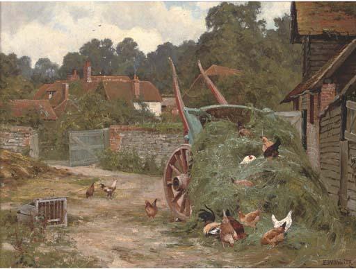 Edward Wilkins Waite - The farmyard