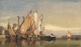 Edward Willam Cooke - Bragozzi, Fishing-Craft of Venice off the Giardini Pubblici