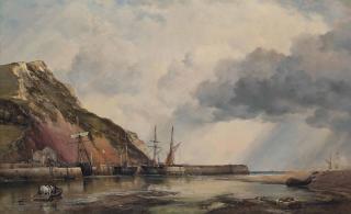 Edward William Cooke, R.A. - Axmouth Harbour, Devon, low water