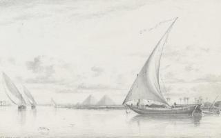 Edward William Cooke, R.A. - Feluccas on the Nile