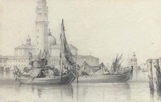 Edward William Cooke, R.A. - Fishing Craft On The Lagoon, Venice, Before San Giorgio Maggiore