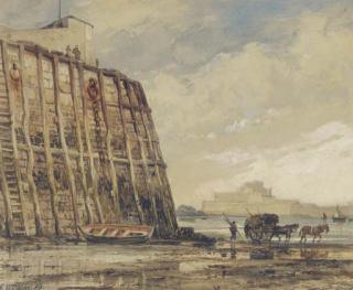 Edward William Cooke, R.A. - Pier-Head. St. Heliers, Jersey