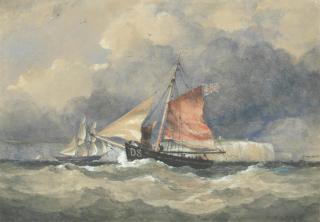 Edward William Cooke, RA - Dover Pilot Boat Off The North Foreland
